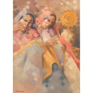 Lal Muhammad Pathan, 20 x 30 Inch, Oil on Canvas, Figurative Painting, AC-LM-010